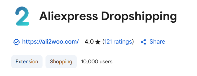 Aliexpress dropshipping extension chrome