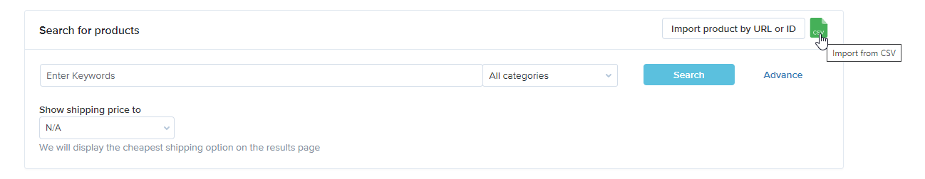 Import aliexpress products bulk csv
